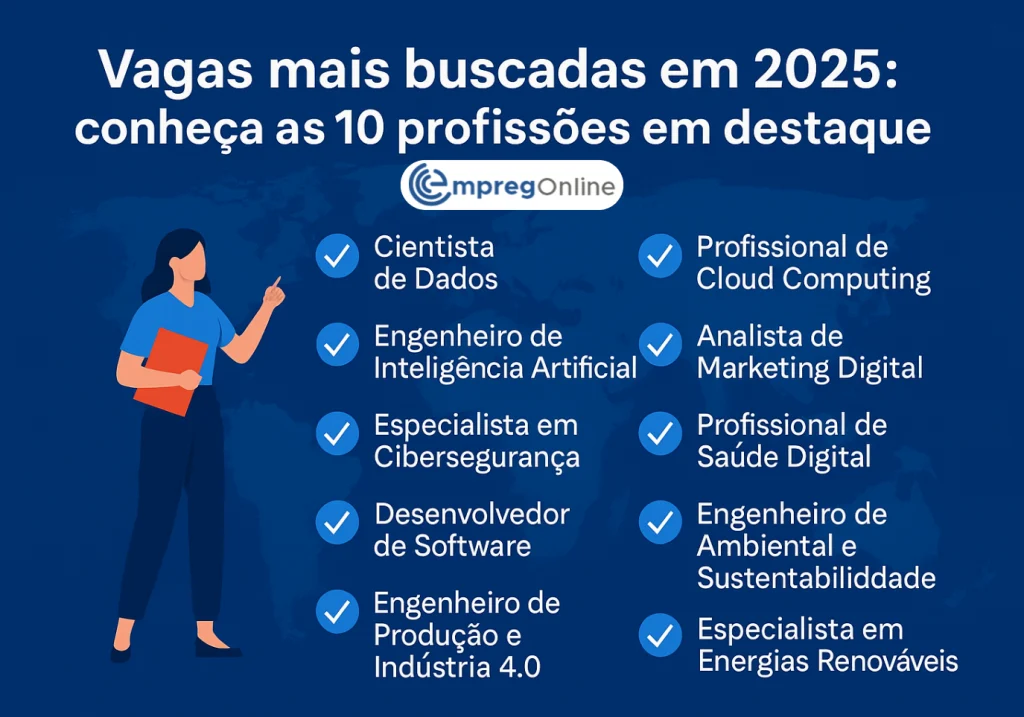 Vagas mais buscadas em 2025: As 10 profissões em Destaque - Emprego Online
