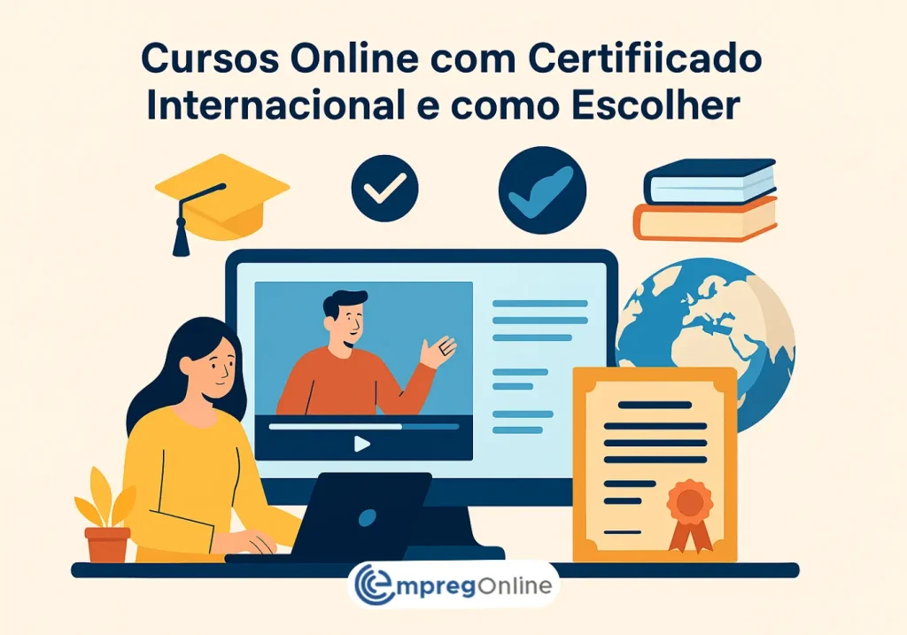 Cursos online com certificado internacional e como escolher - Emprego Online