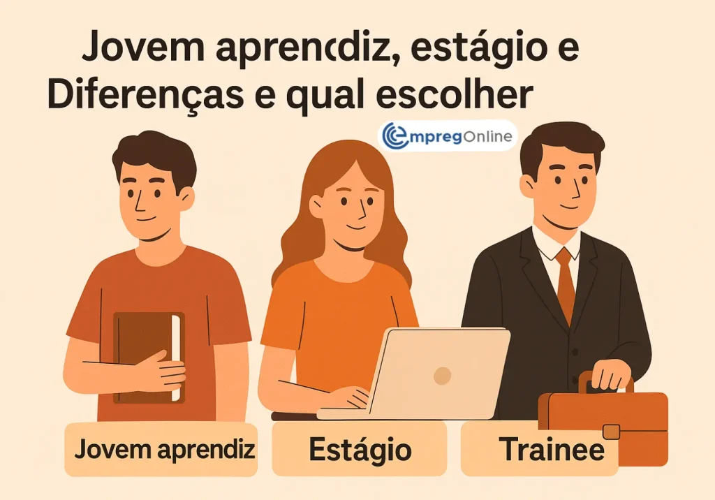 Jovem aprendiz, estágio e trainee: Diferenças e qual escolher - Emprego Online