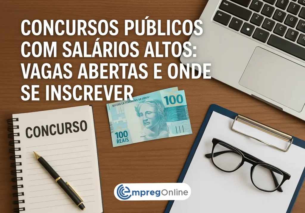 Concursos públicos com salários altos: Vagas abertas - Emprego Online