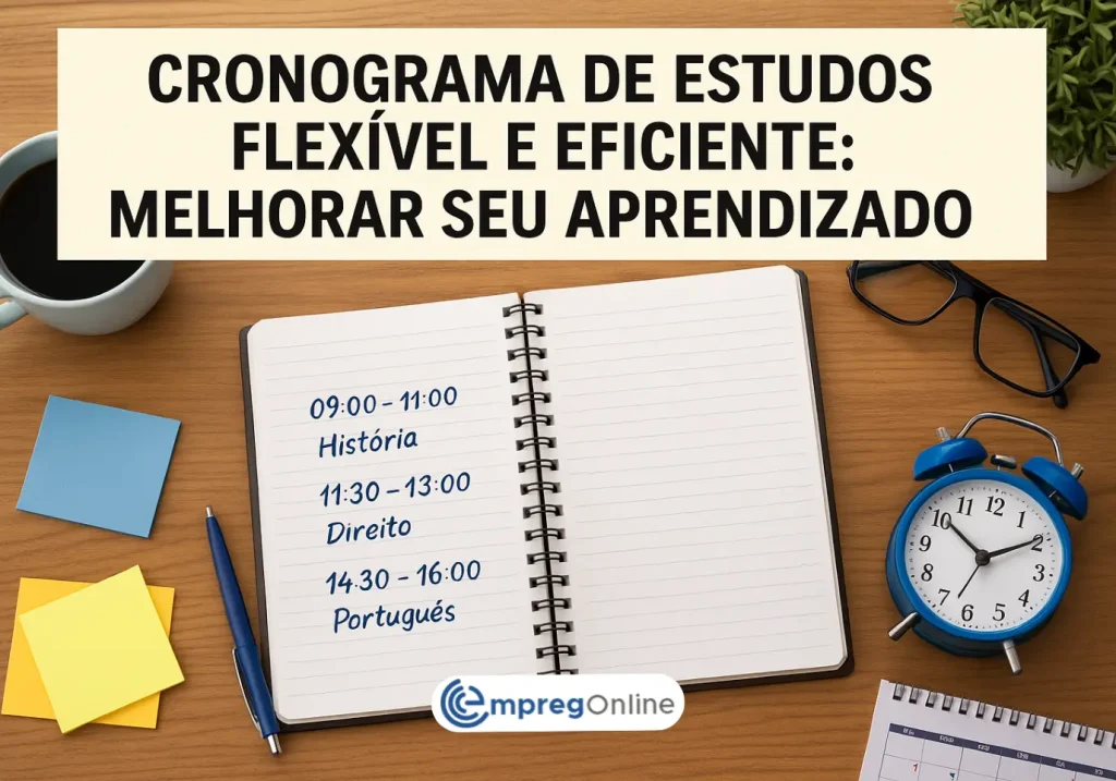 Cronograma de Estudos Flexível e Eficiente: Guia Completo - Emprego Online