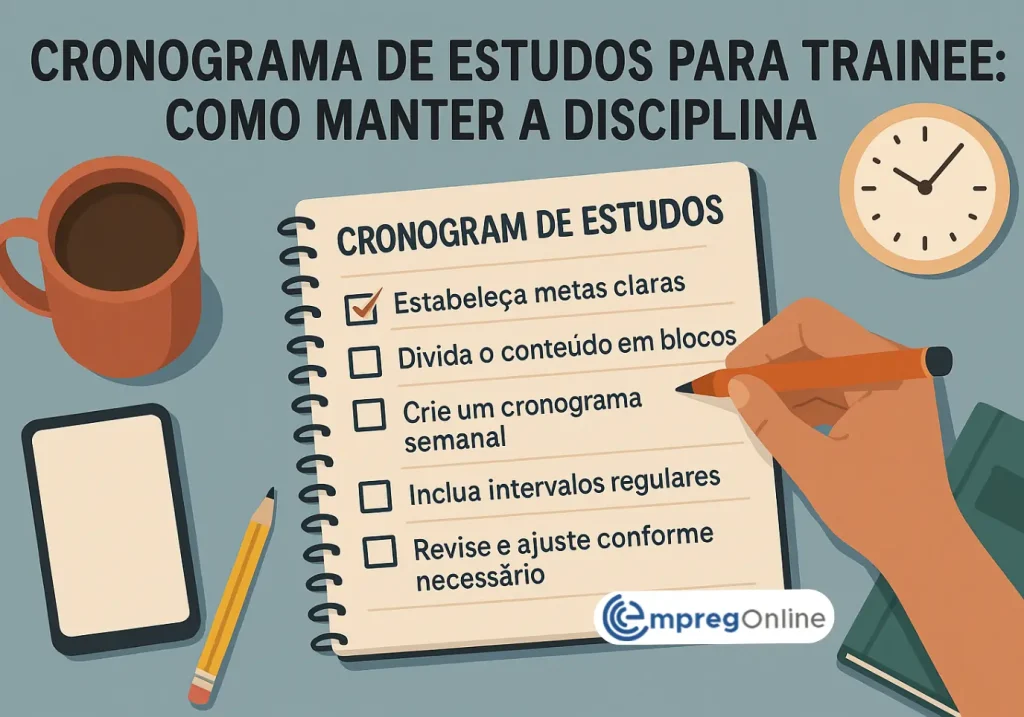 Cronograma de estudos para trainee: como manter a disciplina - Emprego Online